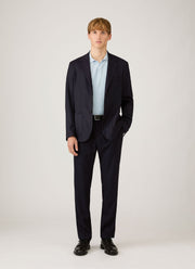 Men's Knit Polo Shirt in Pastel Blue