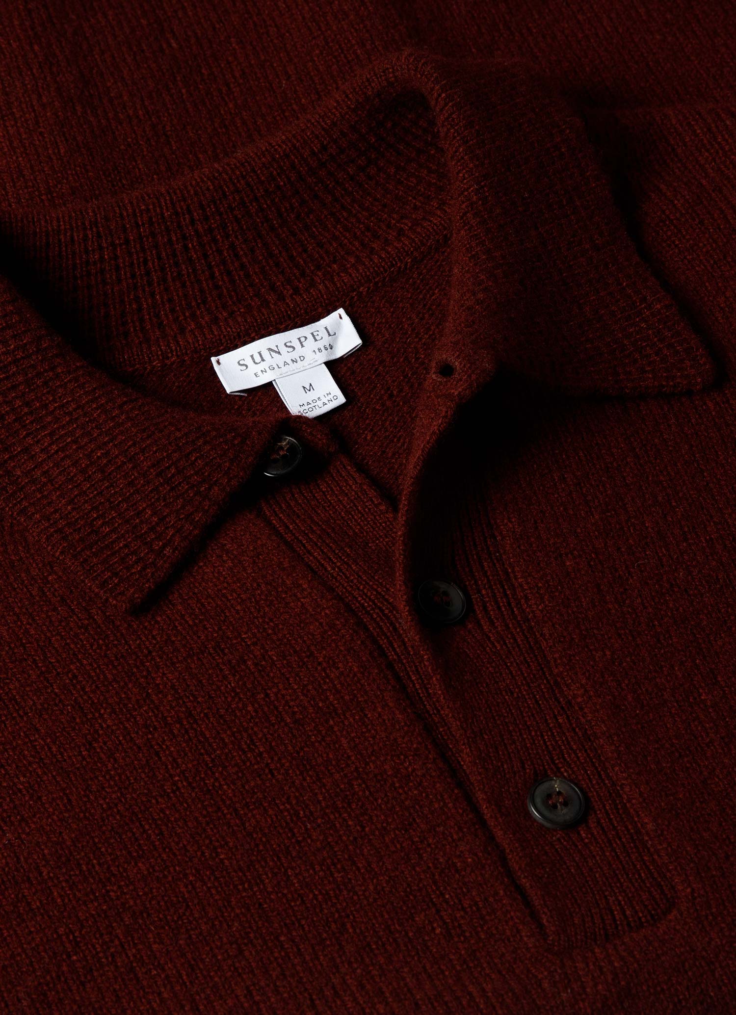 Men's Lambswool Polo Shirt in Maroon