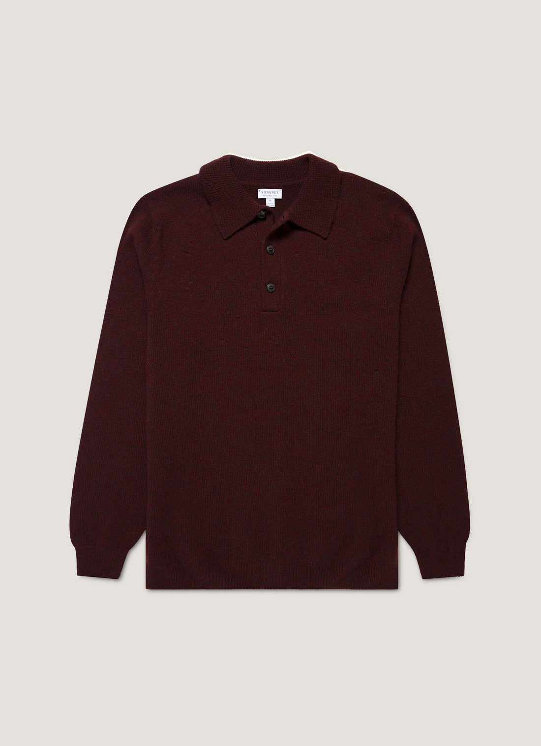 Men's Lambswool Polo Shirt in Bakelite Twist