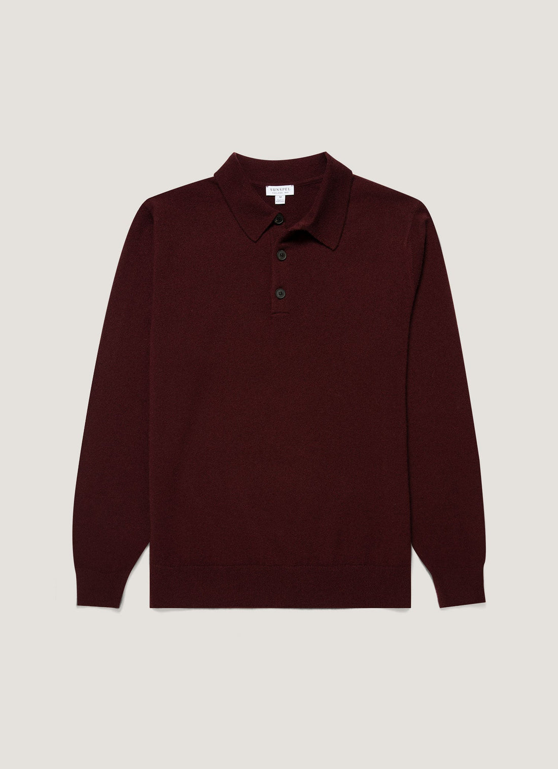 Men's Cashmere Knitted Polo Shirt in Bakelite