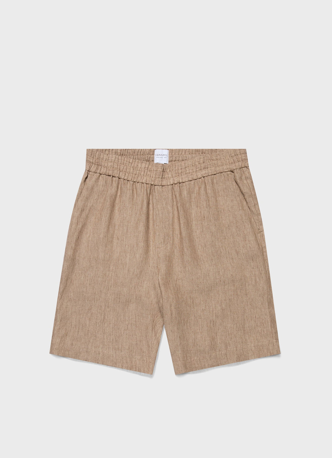 Men's Linen Drawstring Short in Dune Melange