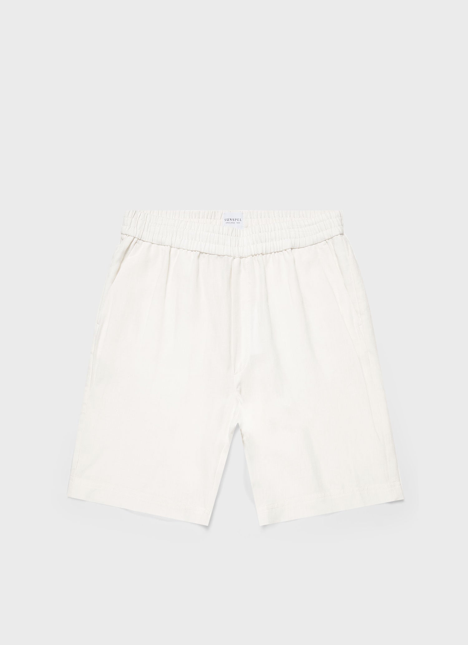 リネン ドローストリング ショーツ（White）| Sunspel