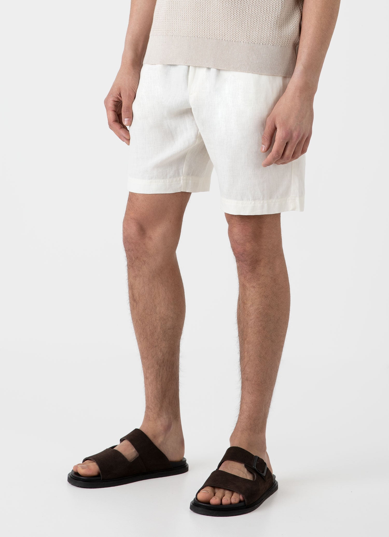 【関税込み】Sunspel ネイビー ドローストリング フーディ ドローストリング スイムショーツ （Navy）| Sunspel