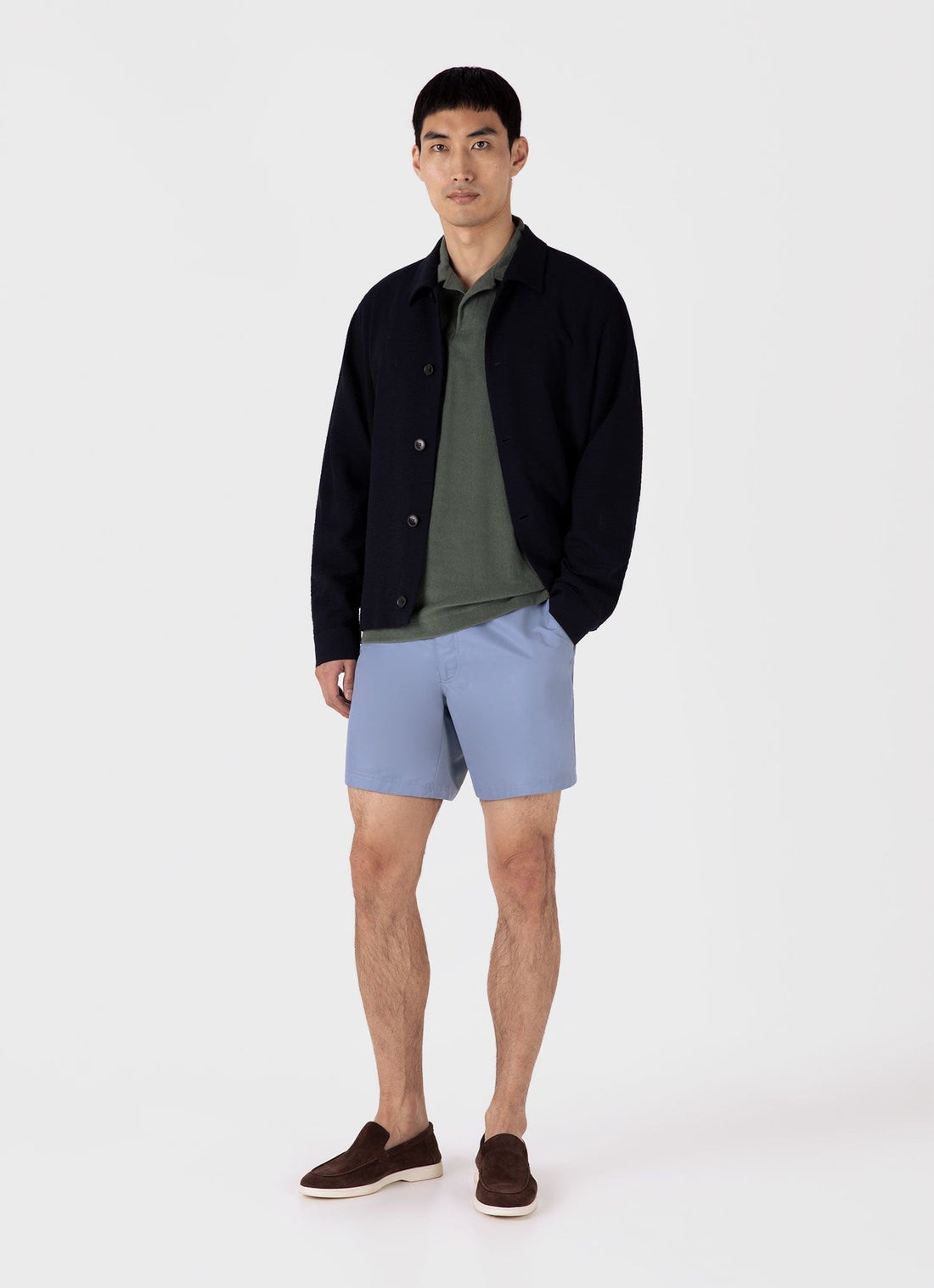 Men's Tailored Swim Shorts in Vintage Blue