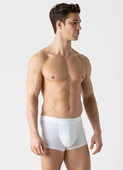 Men's Stretch Cotton Trunks in White