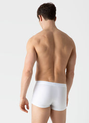 Men's Stretch Cotton Trunks in White