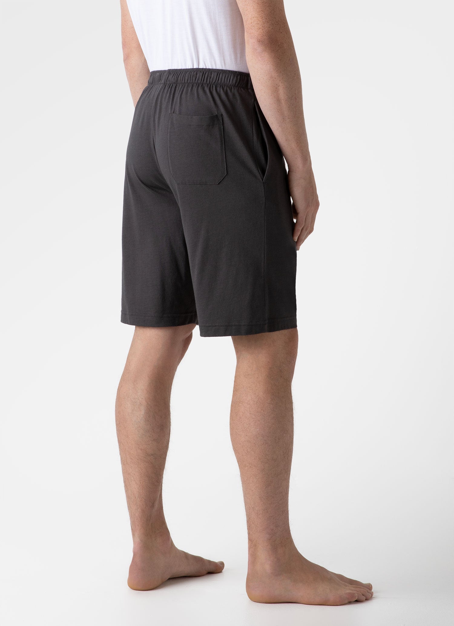 Men's Cotton Modal Lounge Shorts in Charcoal