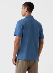 Men's Riviera Camp Collar Shirt in Bluestone