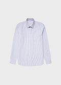 White/Navy Oxford Stripe