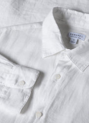 Men's Linen Shirt in White