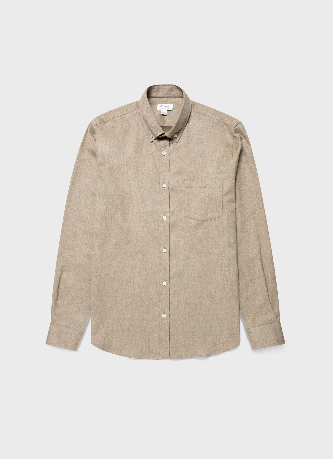 Men's Button Down Flannel Shirt in Sandstone