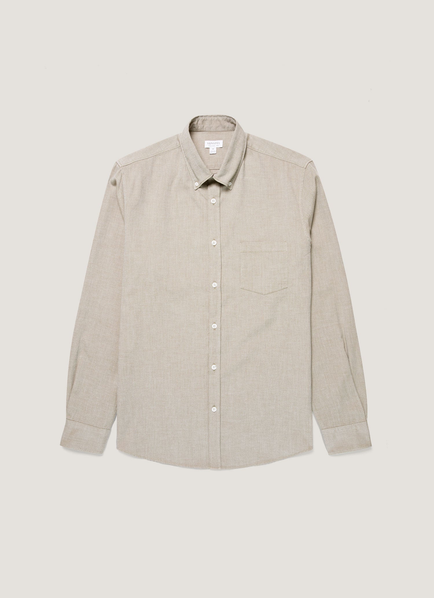 Men's Button Down Oxford Shirt in Light Khaki