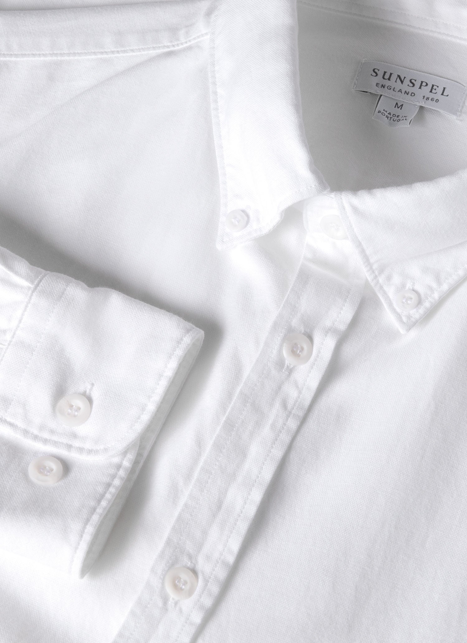 ボタンダウン オックスフォード シャツ（White）| Sunspel