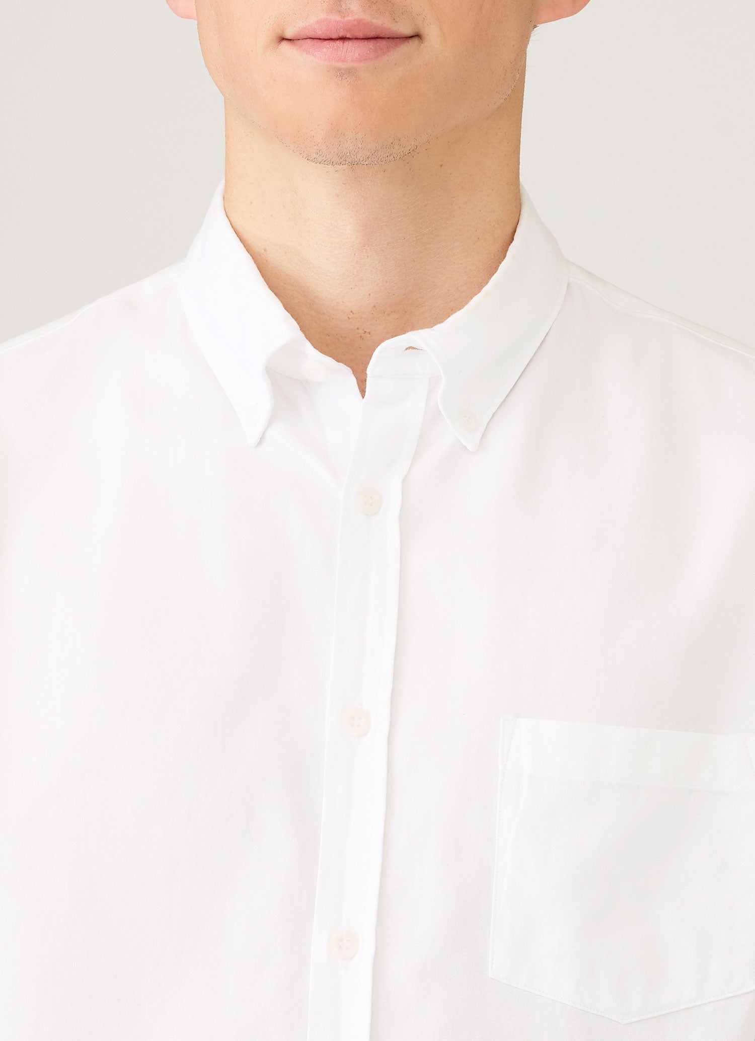 ボタンダウン オックスフォード シャツ（White）| Sunspel