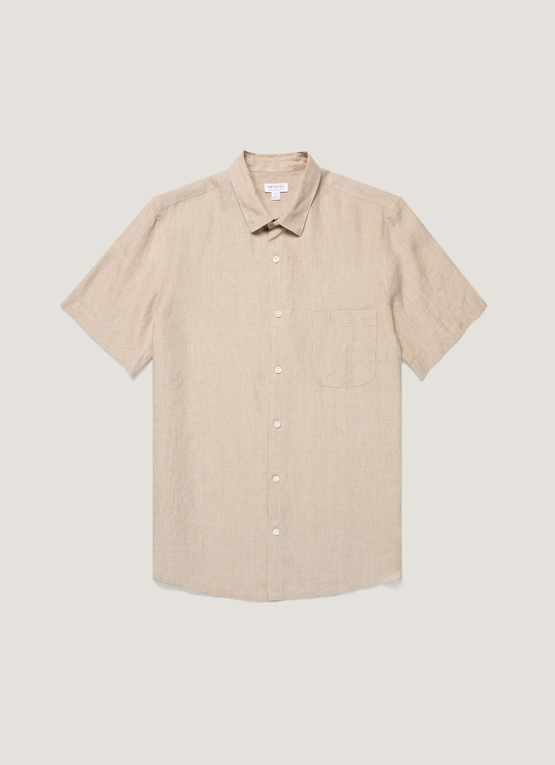 Men's Short Sleeve Linen Shirt in Hazelwood