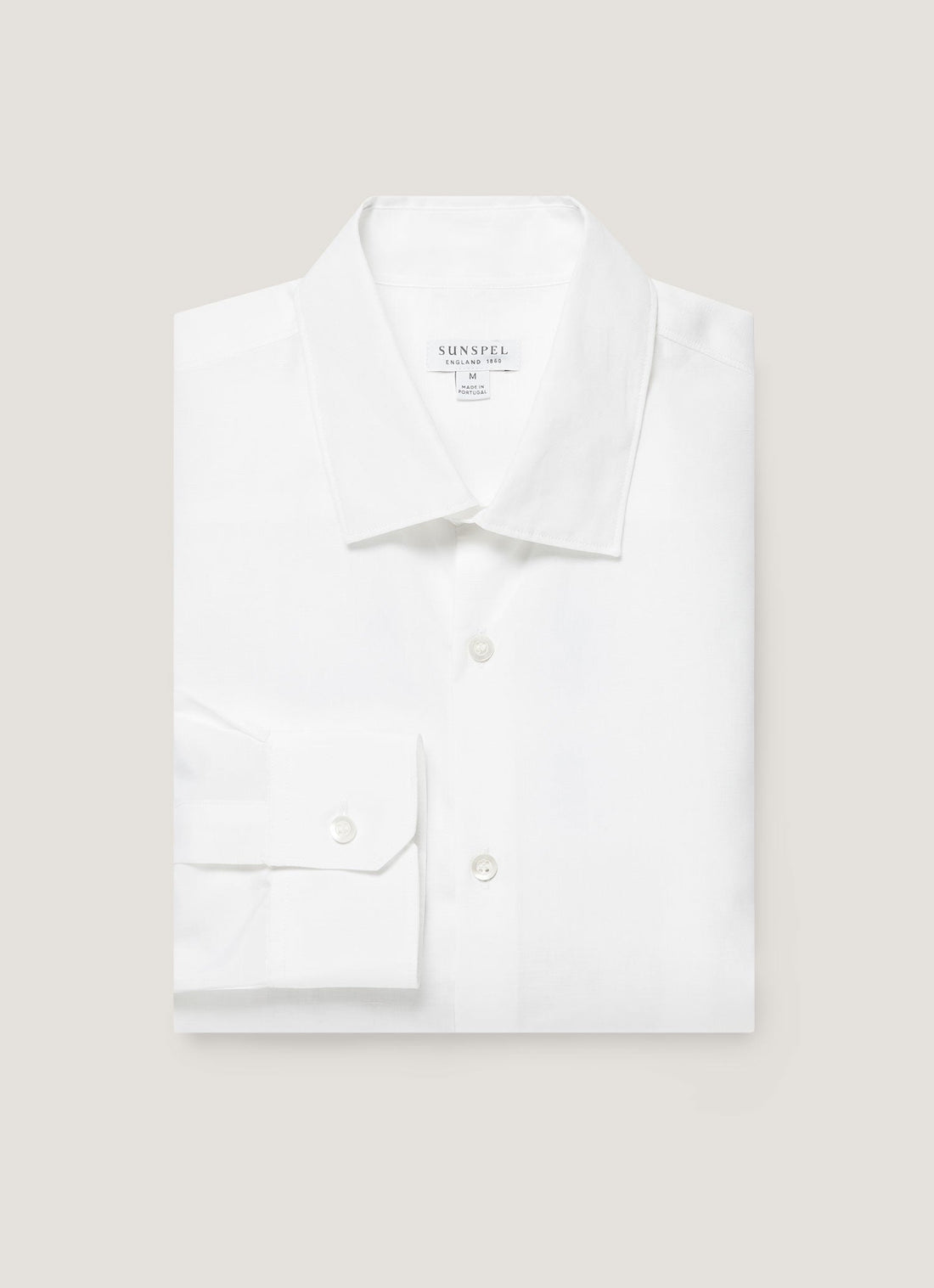 Men's Sea Island Cotton Linen Shirt in White