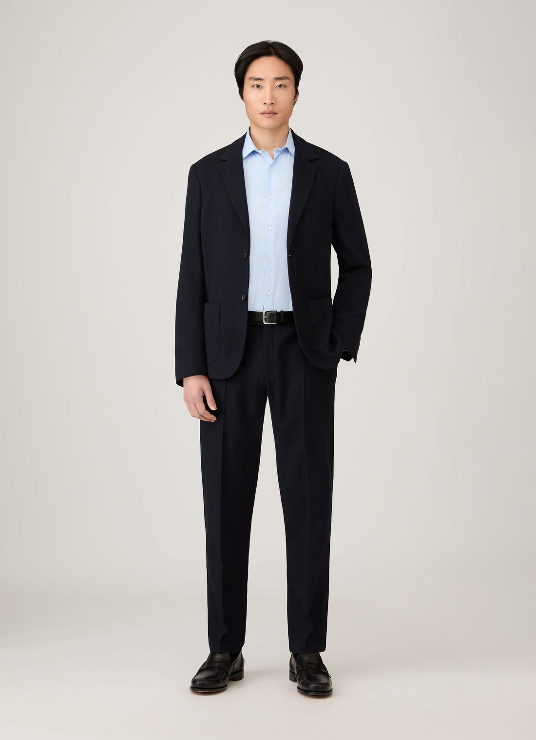 Men's Cutaway Collar Shirt in Light Blue