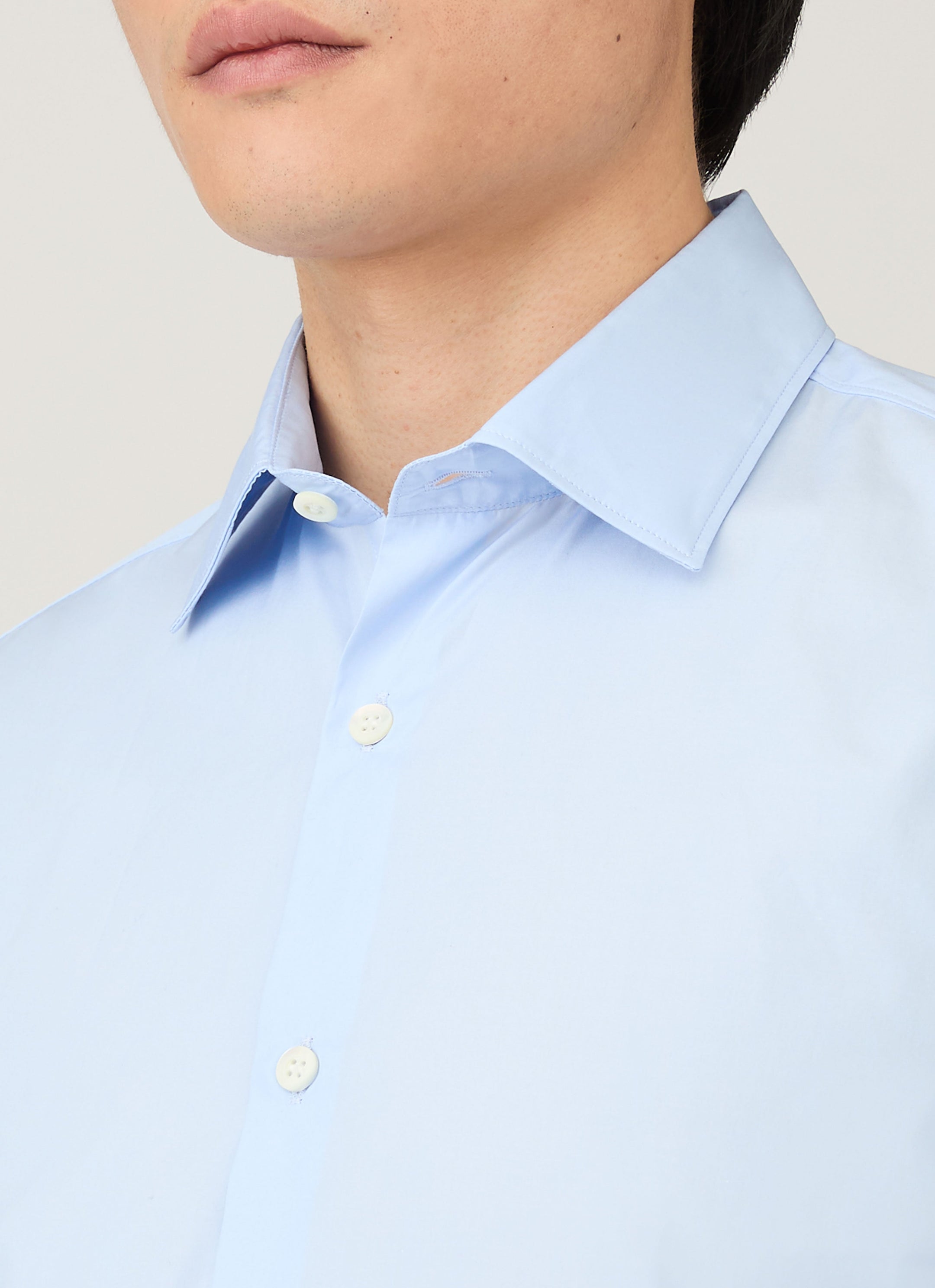 Men's Smart Poplin Shirt in Light Blue
