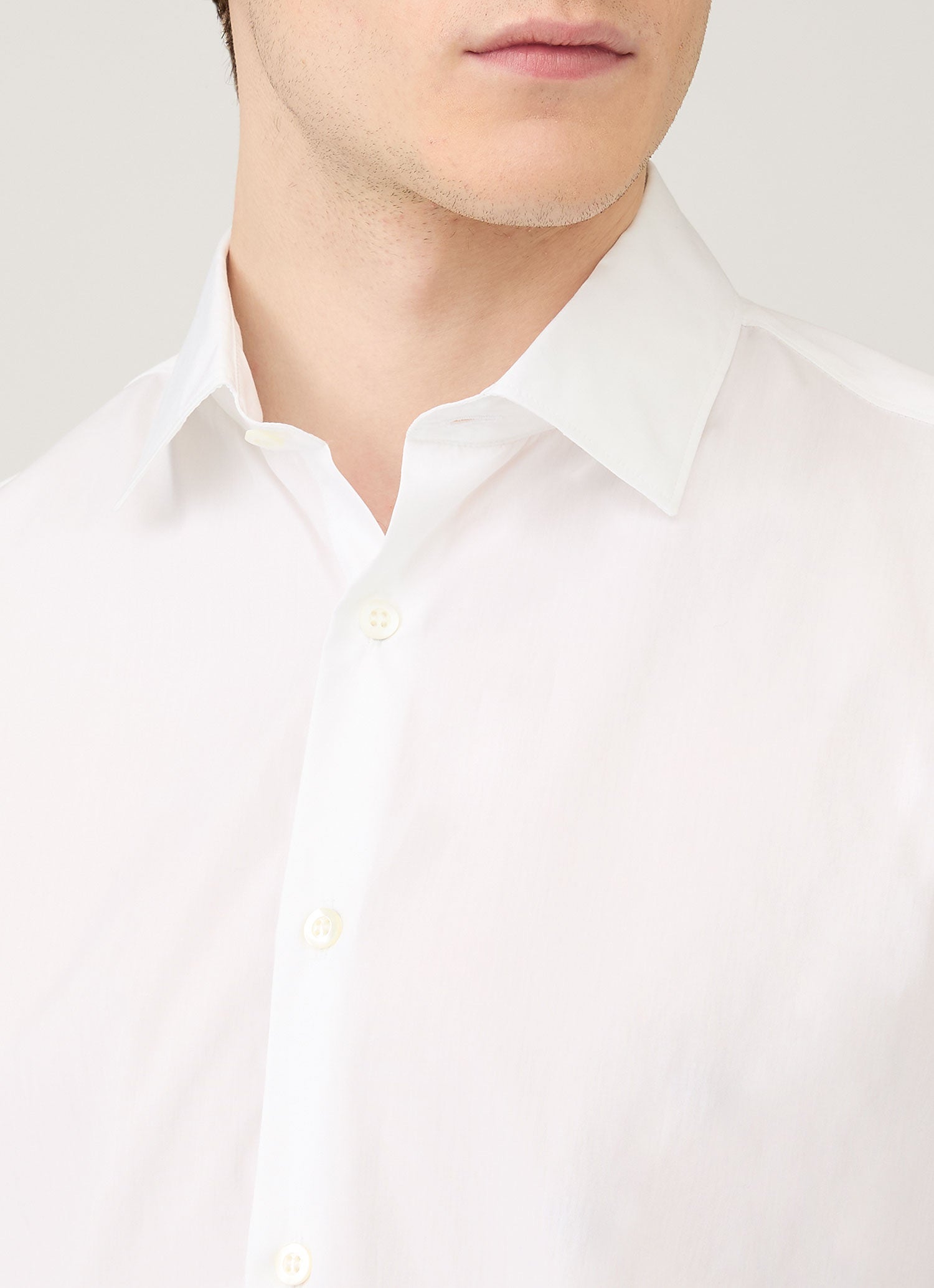Men's Cutaway Collar Shirt in White