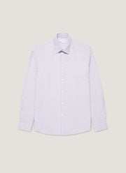 Men's Oxford Shirt in White/Navy