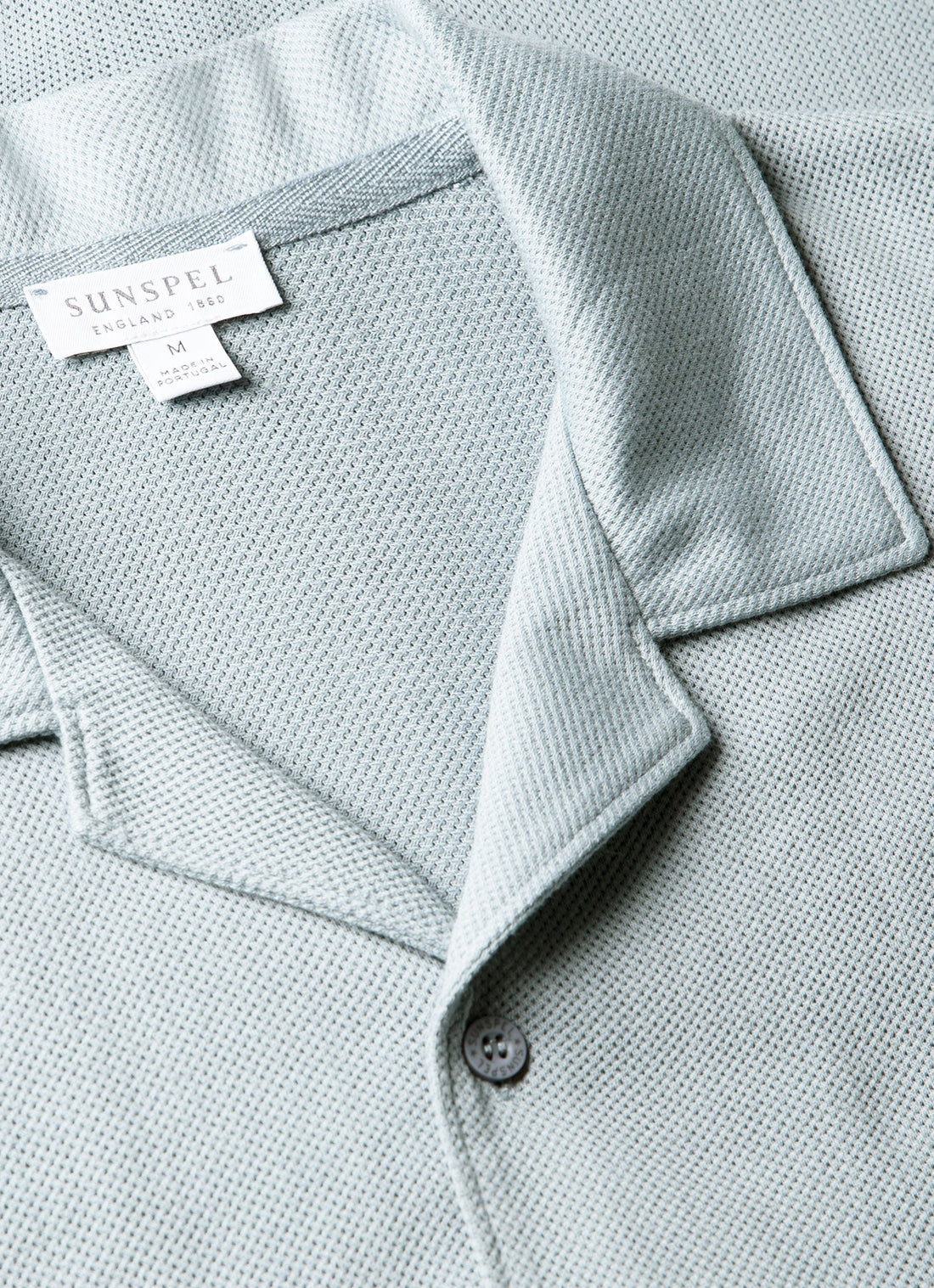 Men's Riviera Camp Collar Shirt in Stone Blue