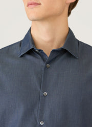 Men's Sea Island Cotton Shirt  in Indigo
