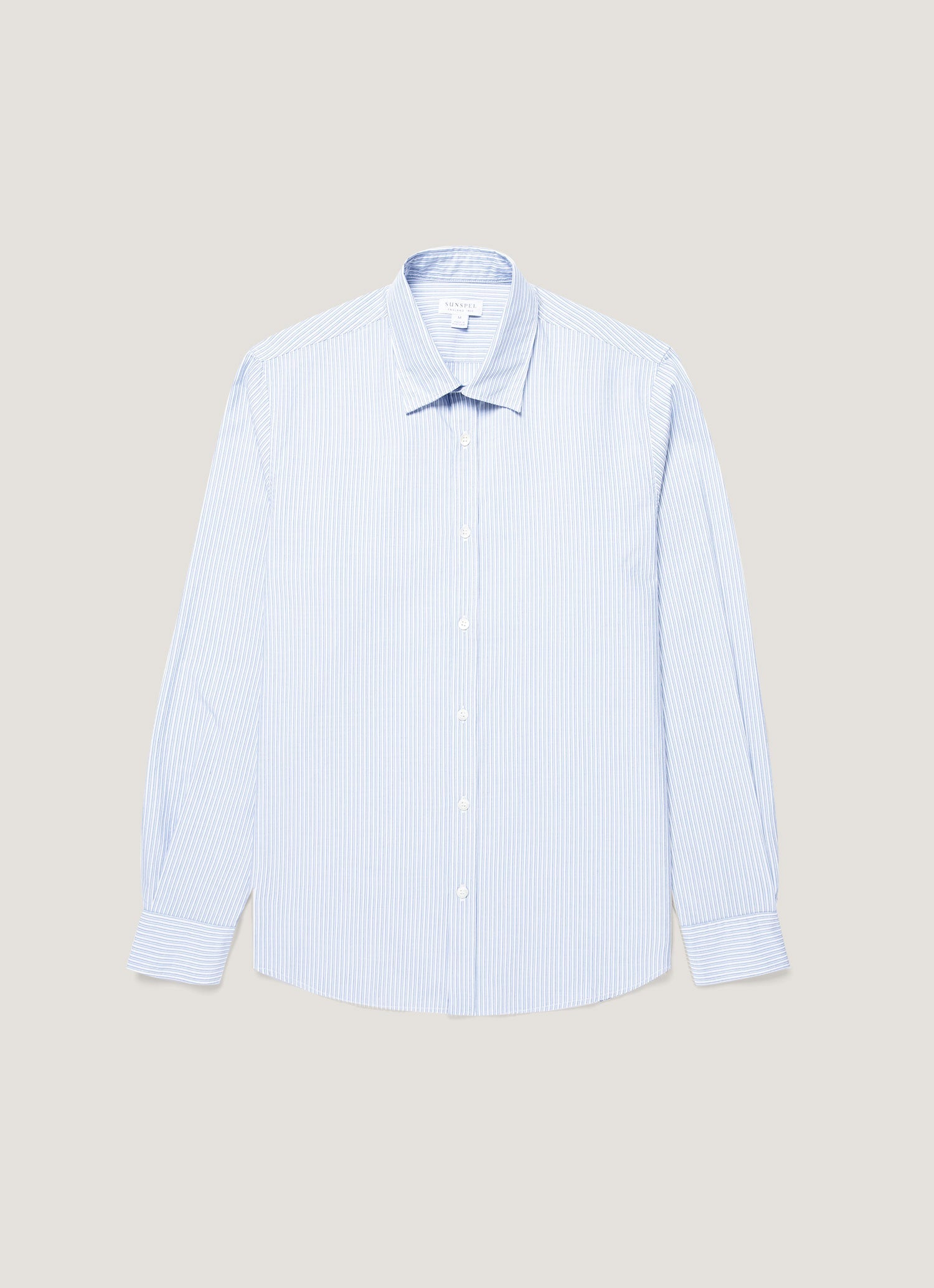 Men's Poplin Shirt in White/Blue/Navy