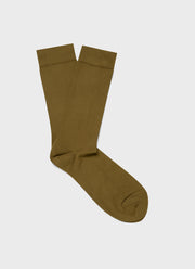 Men's Cotton Socks in Olive