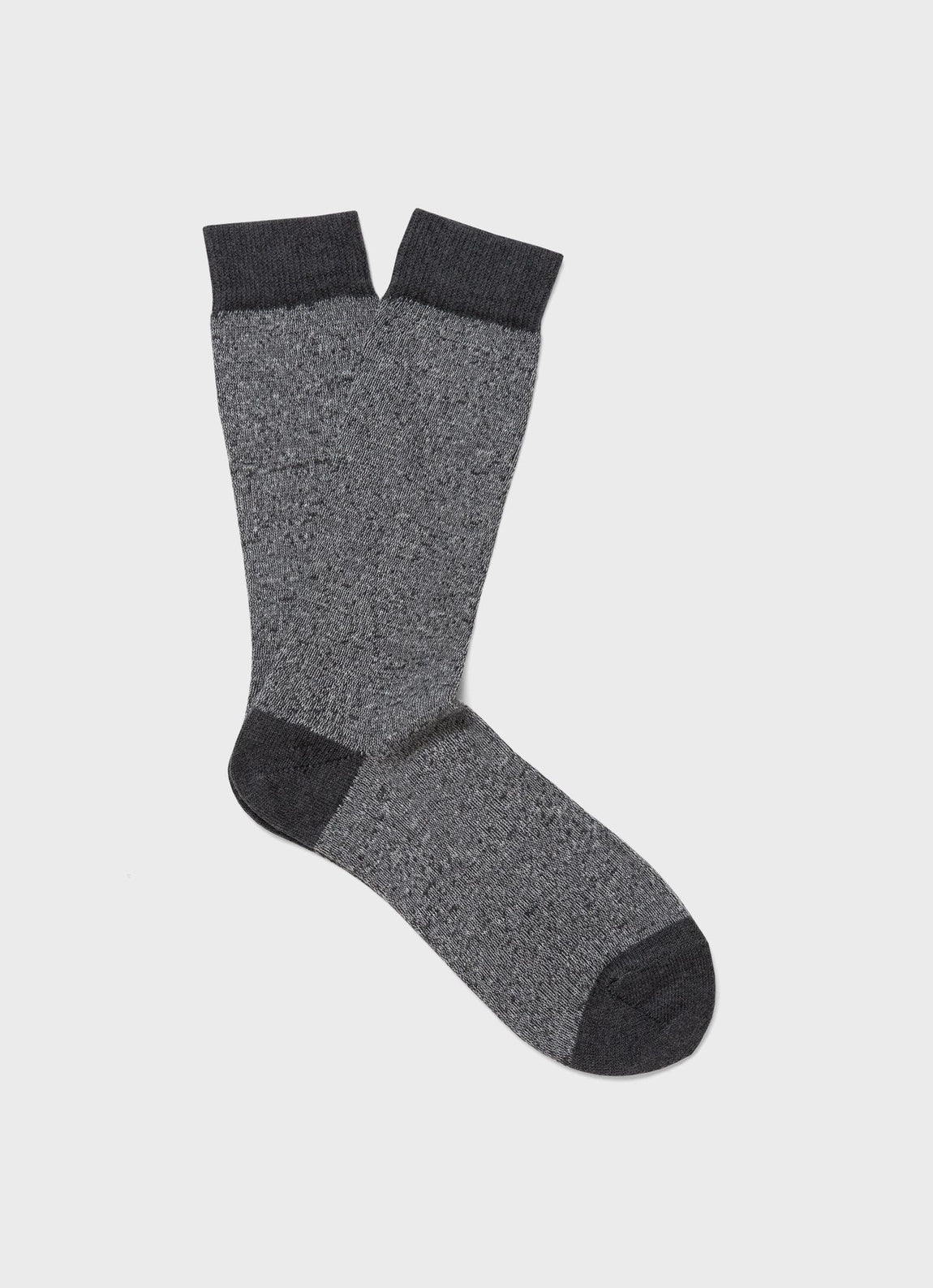 Men's Cotton Socks in Grey Marl Twist