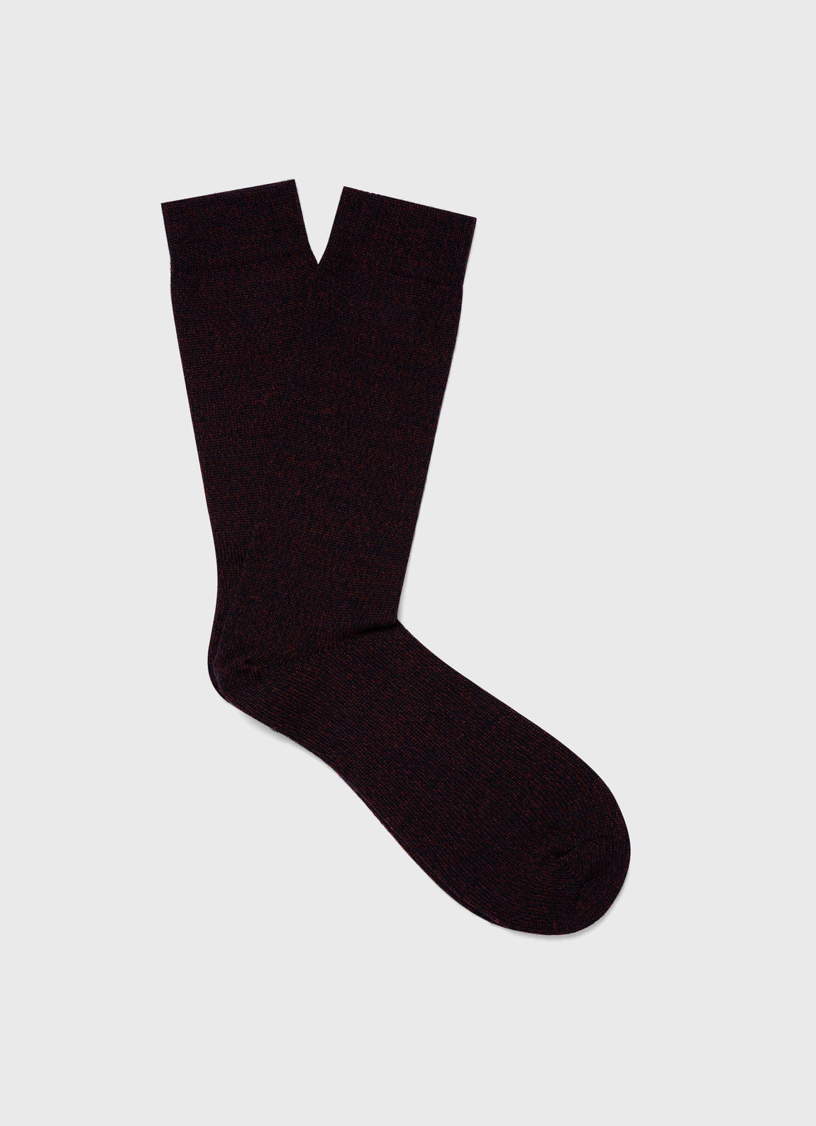 Men's Merino Wool Socks in Maroon Twist