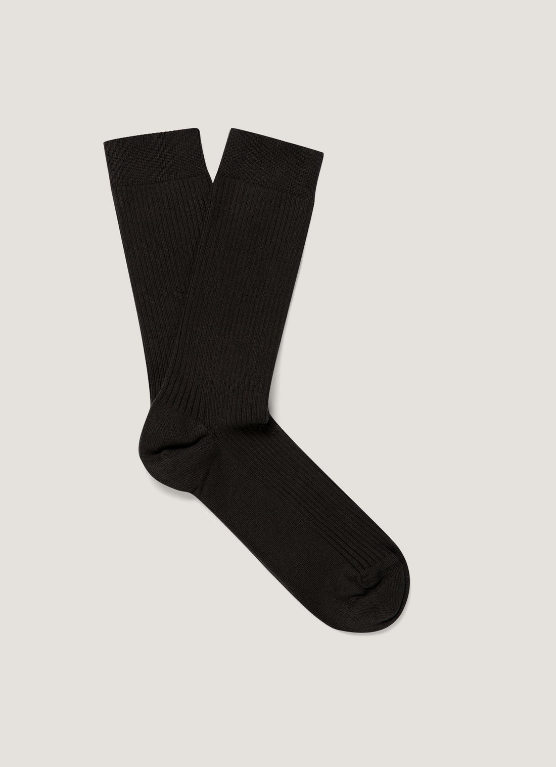 Men's Cotton Ribbed Socks in Anthracite