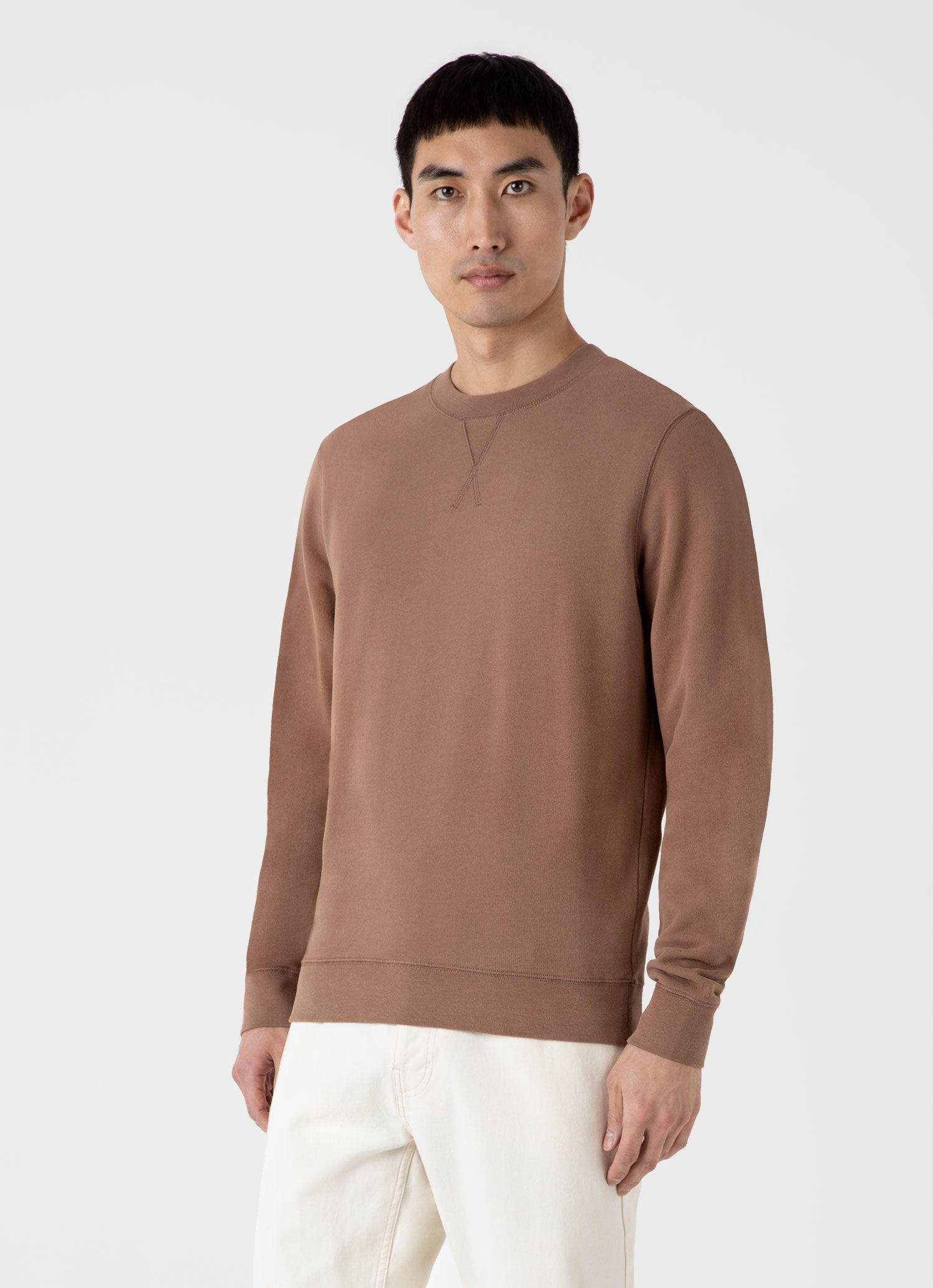 ★激レアコラボ★ united arrows sunspel スウェット　M ループバックスウェットシャツ（Dark Sand）| Sunspel