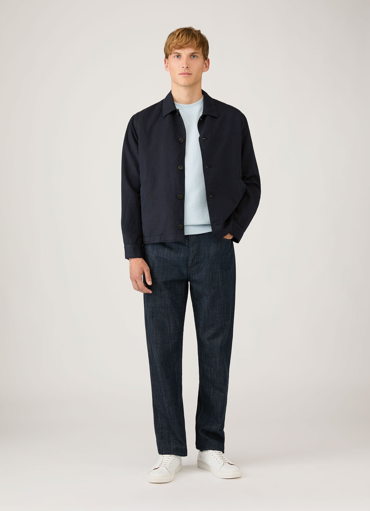 Men's Loopback Sweatshirt in Pastel Blue
