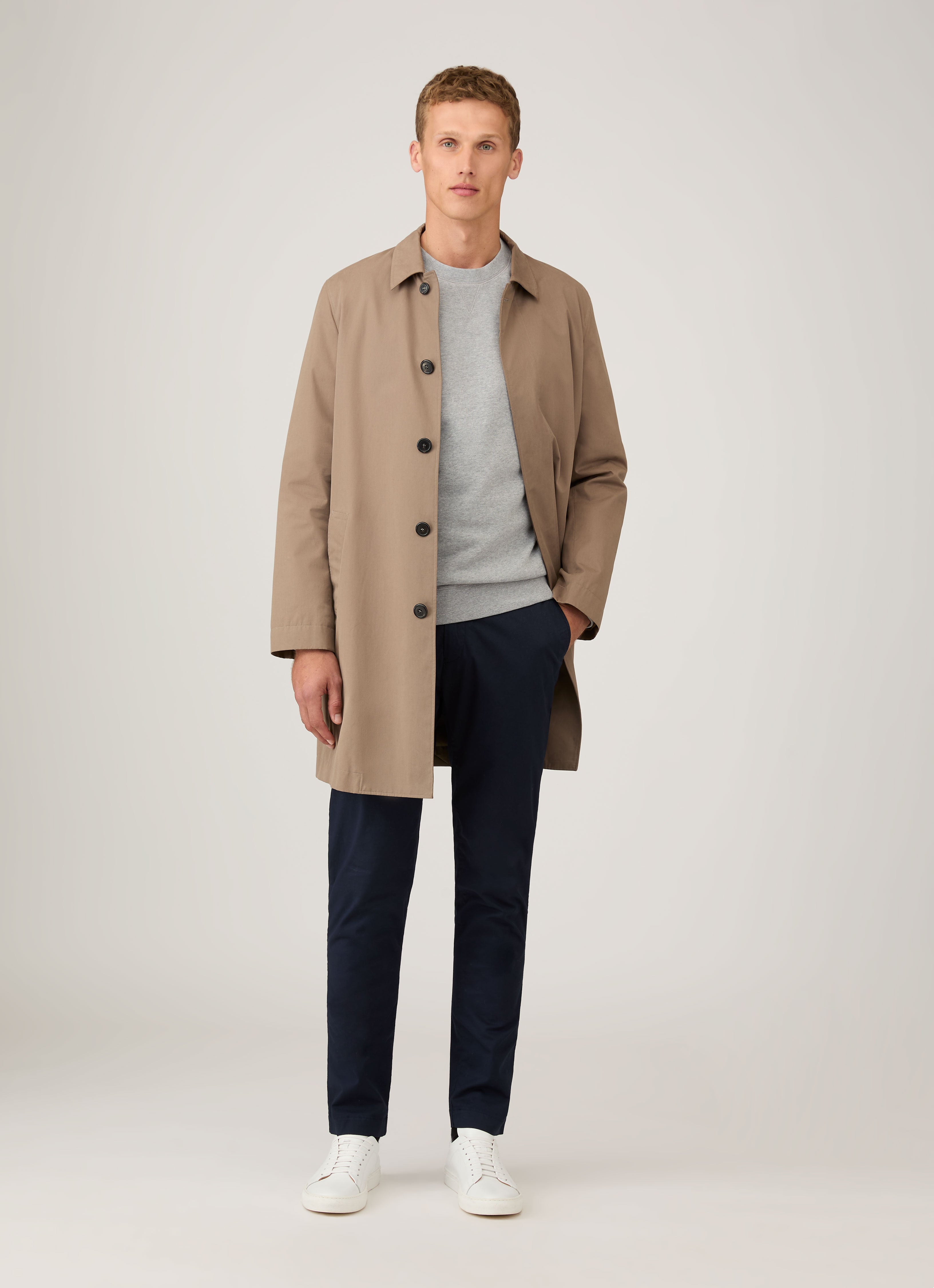 ループバックスウェットシャツ（Grey Melange）| Sunspel