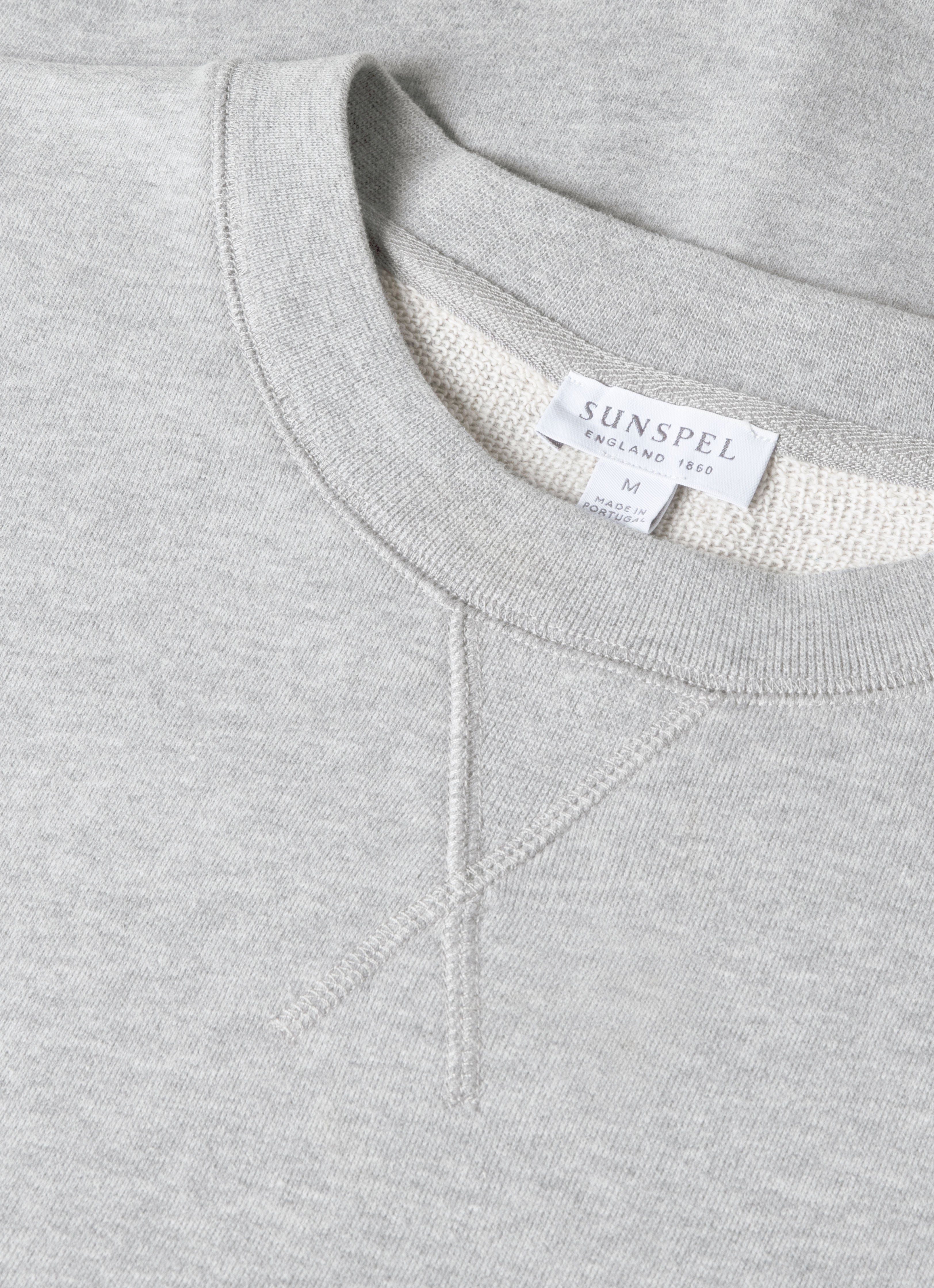 ループバックスウェットシャツ（Grey Melange）| Sunspel