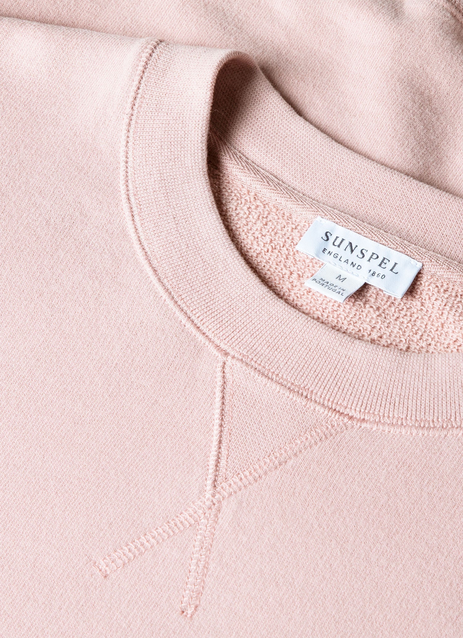 メンズ ループバックスウェットシャツ（Shell Pink）| Sunspel