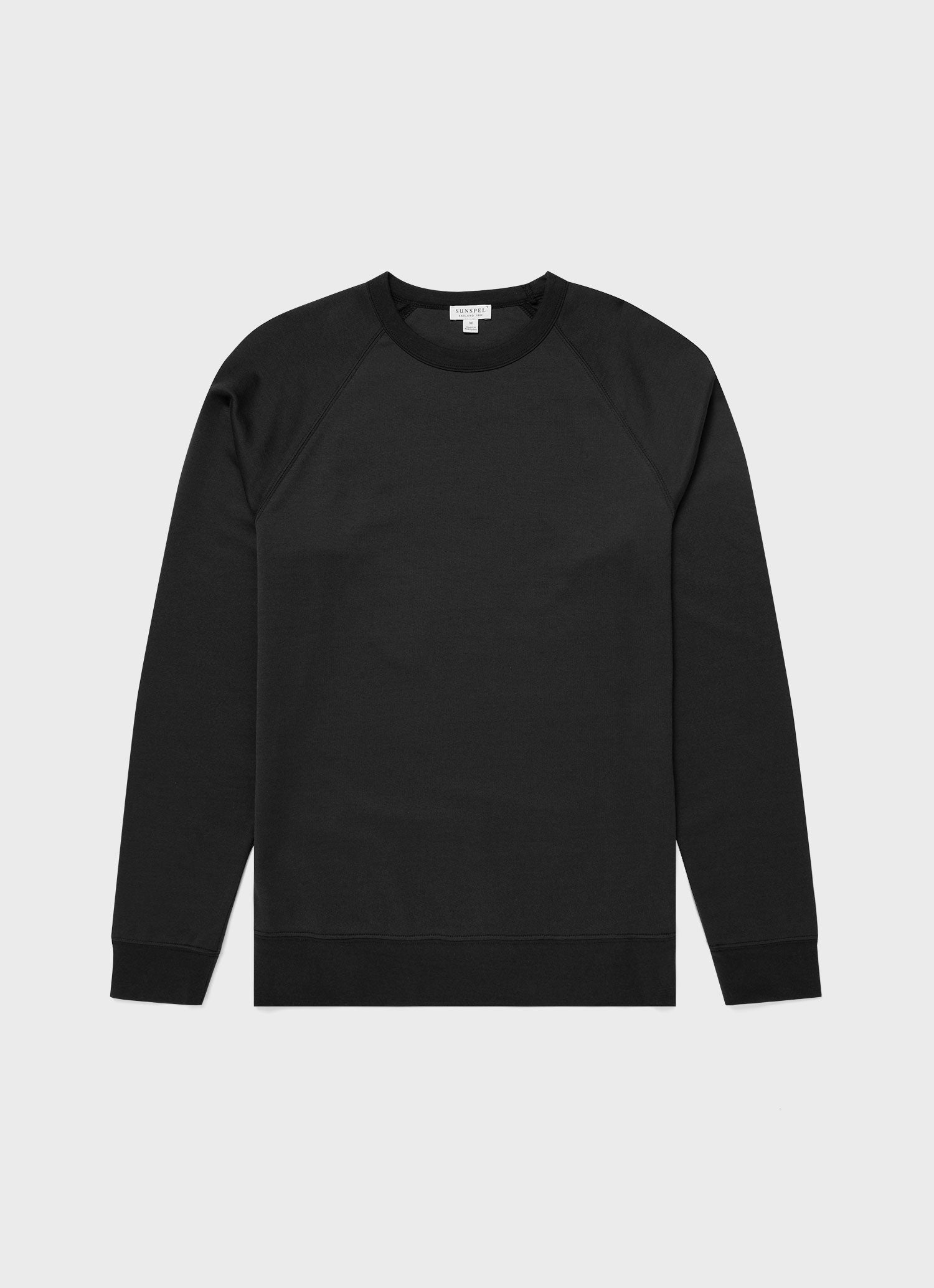 Men's Sea Island Cotton Sweatshirt in Black