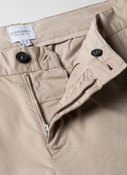 Men's Regular Fit Stretch Chino in Light Stone