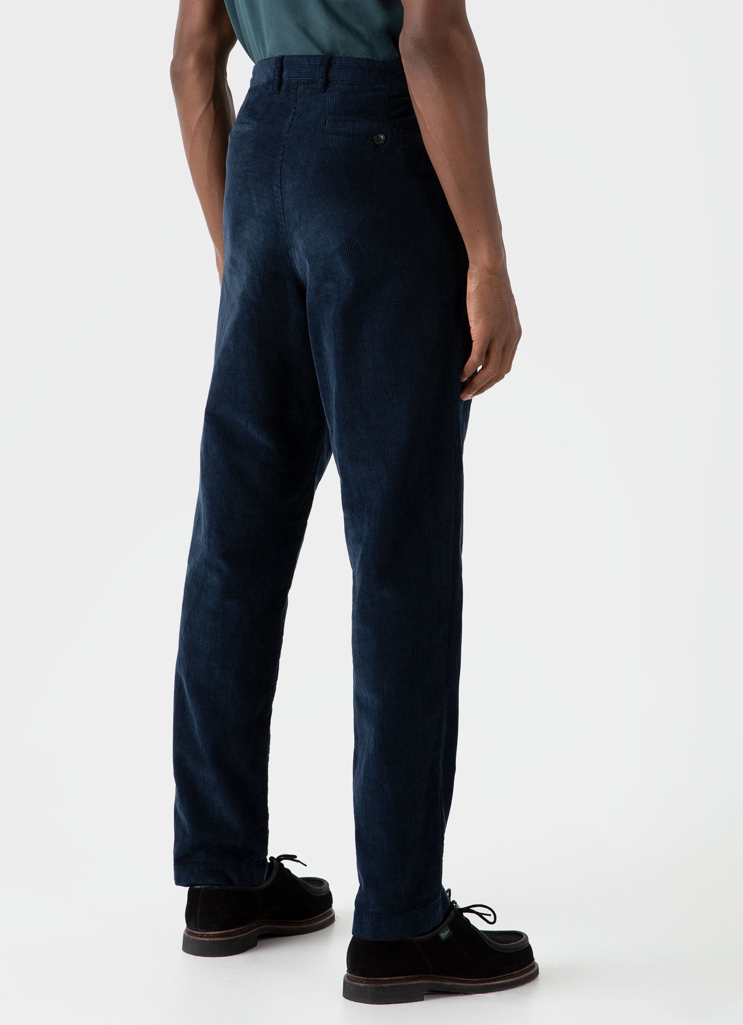 【関税込み】Mowalola トラウザーズ ダブルプリーツ コーデュロイトラウザー(Navy)| Sunspel
