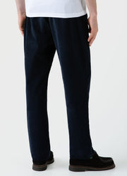 Men's Cellular Cord Drawstring Trouser in Navy