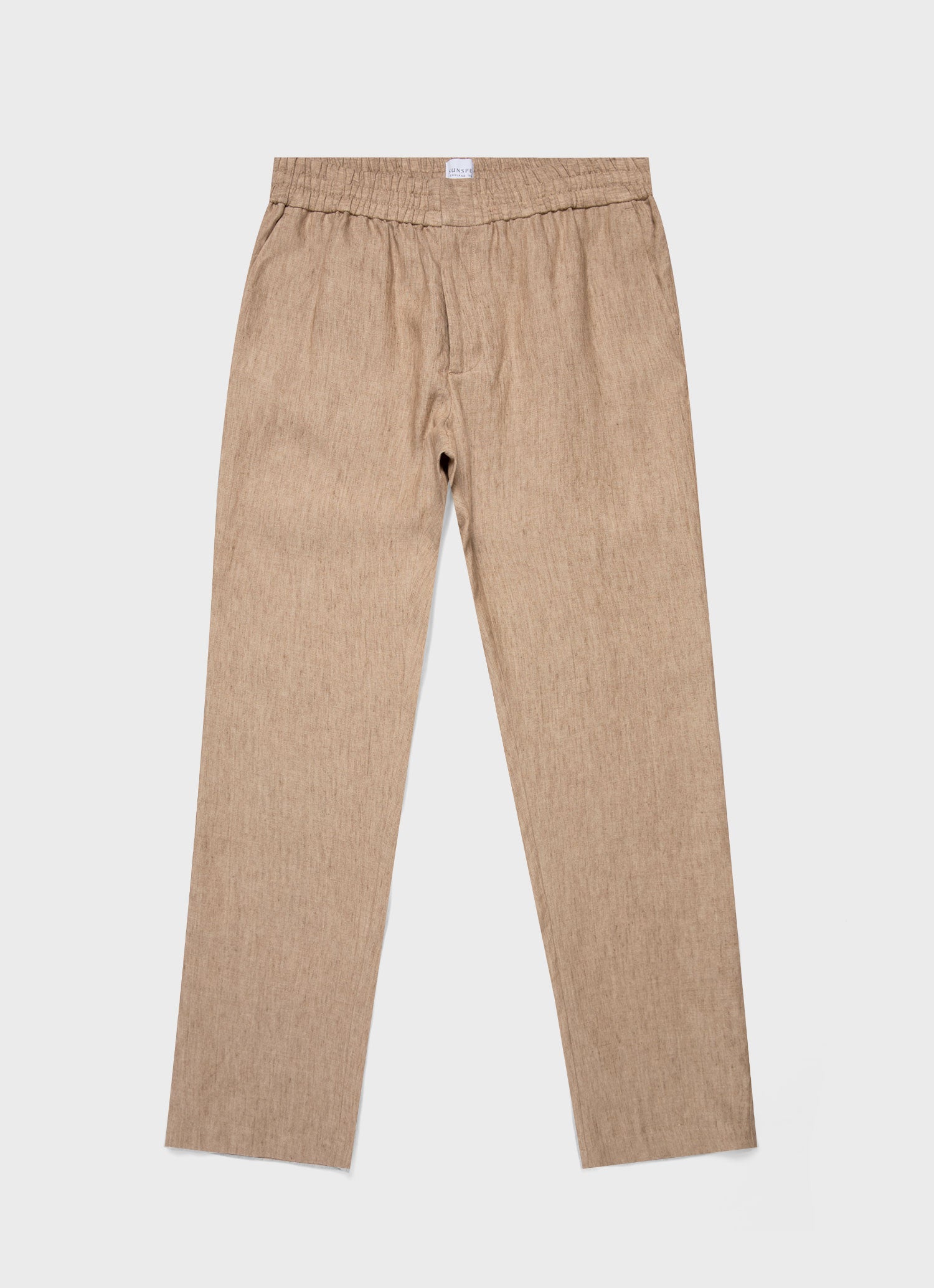 Men's Linen Drawstring Trouser in Dune Melange