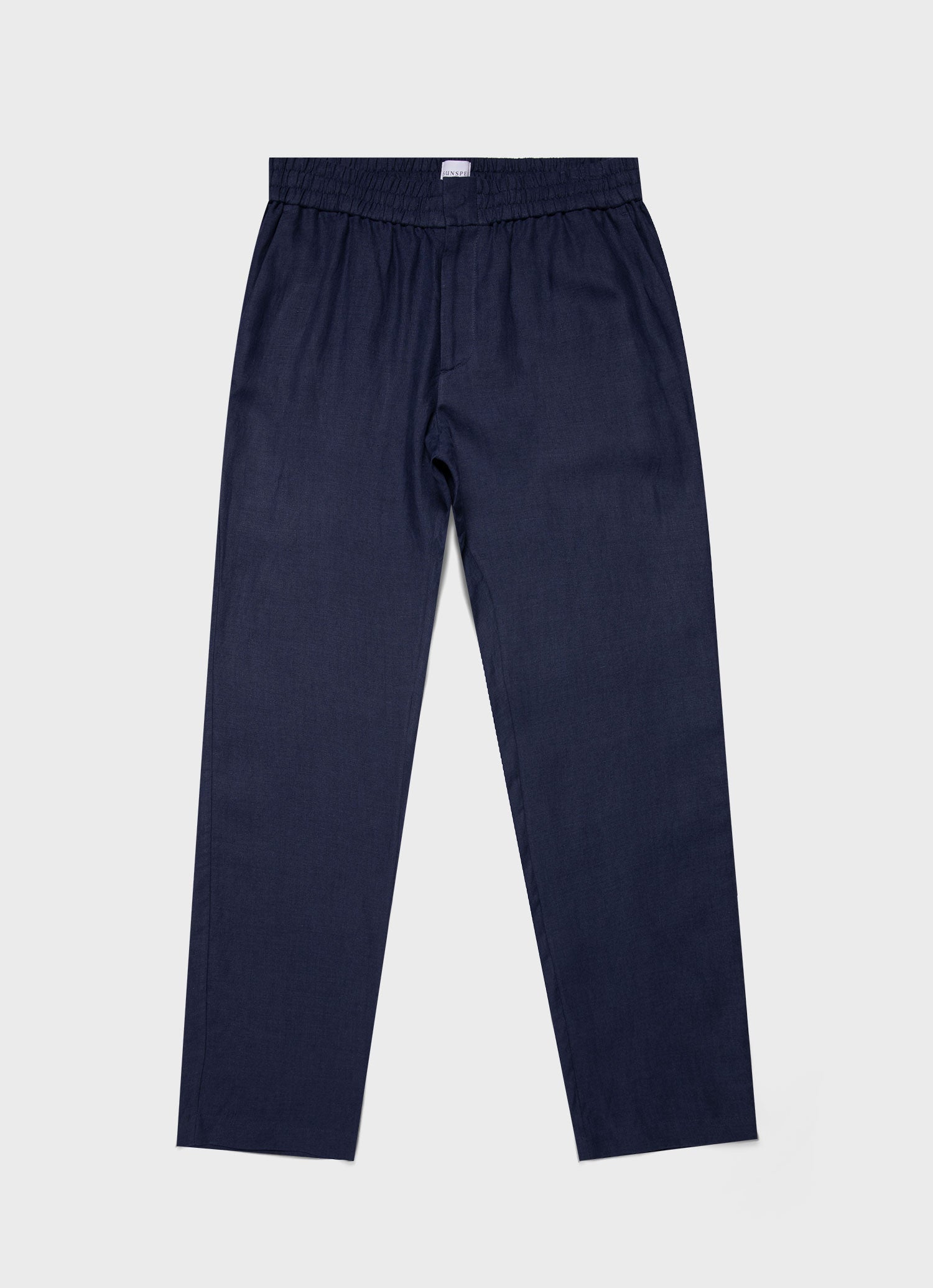 Men's Linen Drawstring Trouser in Light Navy
