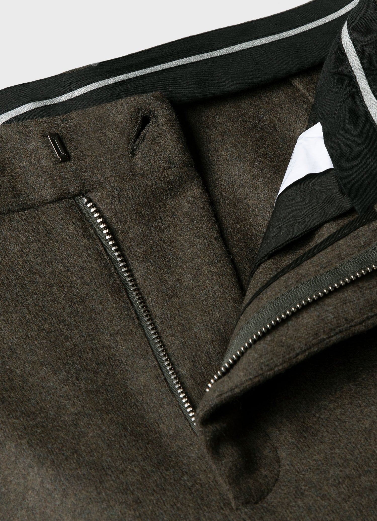 ★Hobbs London★ オーラ プリーツ トラウザー プリーツボイルドウールトラウザー（Dark Khaki）|Sunspel