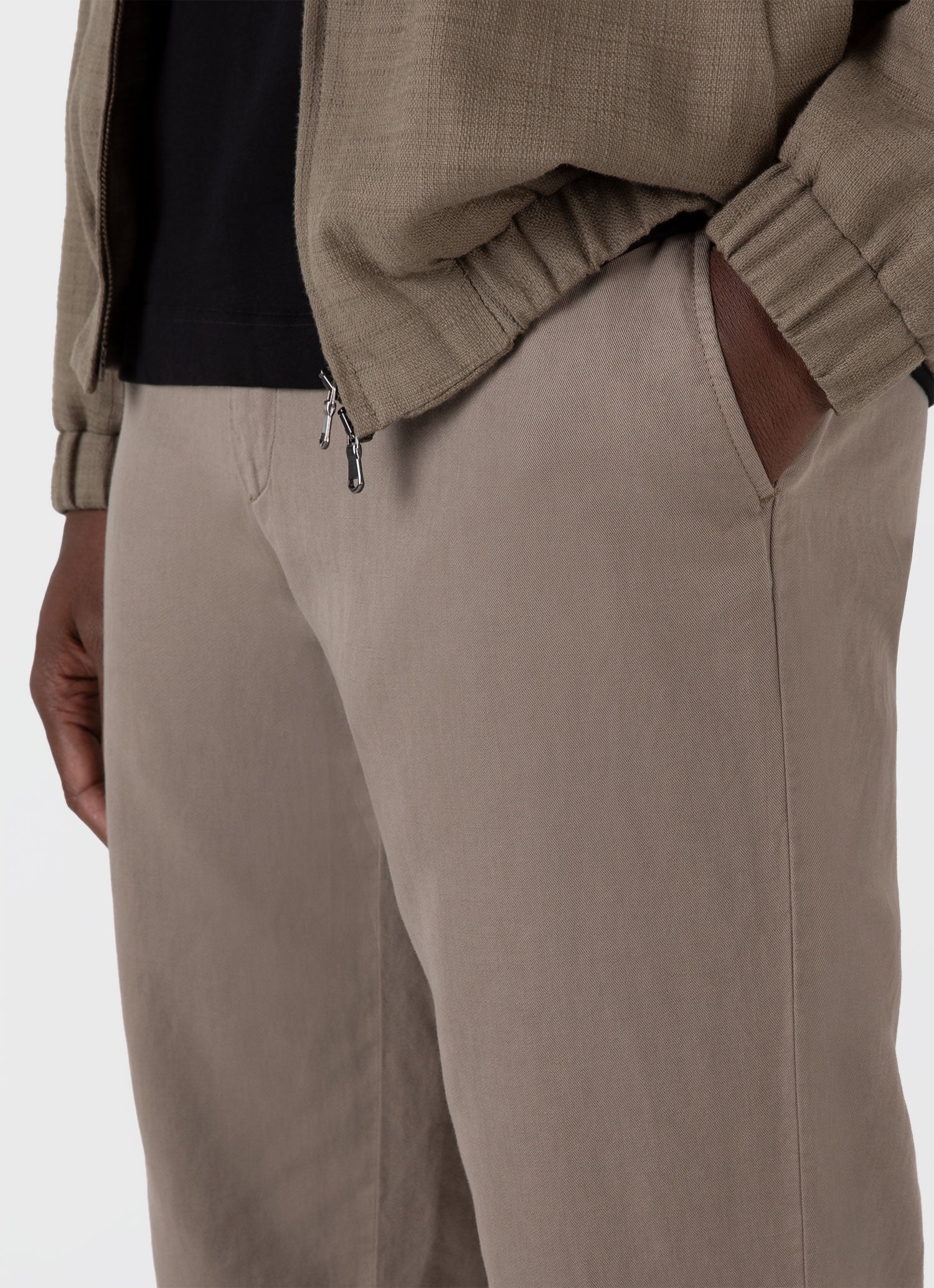 Men's Slim Fit Chino in Dark Stone