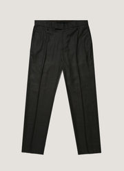 Men's Lightweight Travel Wool Trouser in Dark Charcoal Melange