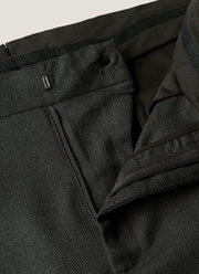 Men's Lightweight Travel Wool Trouser in Dark Charcoal Melange