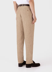 Men's Linen Two-Piece Suit in Dune Melange
