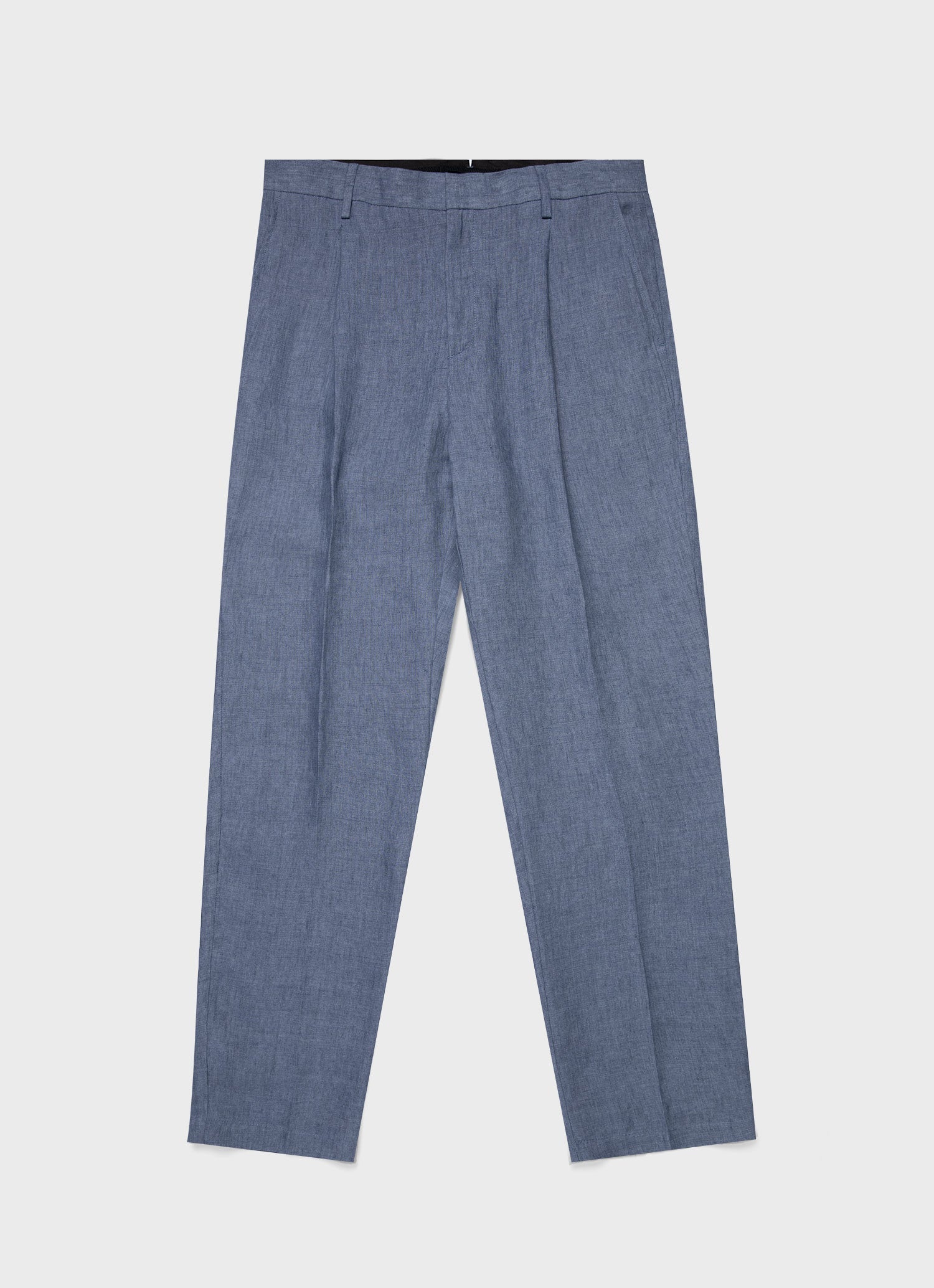 Men's Linen Two-Piece Suit in Soft Denim Melange