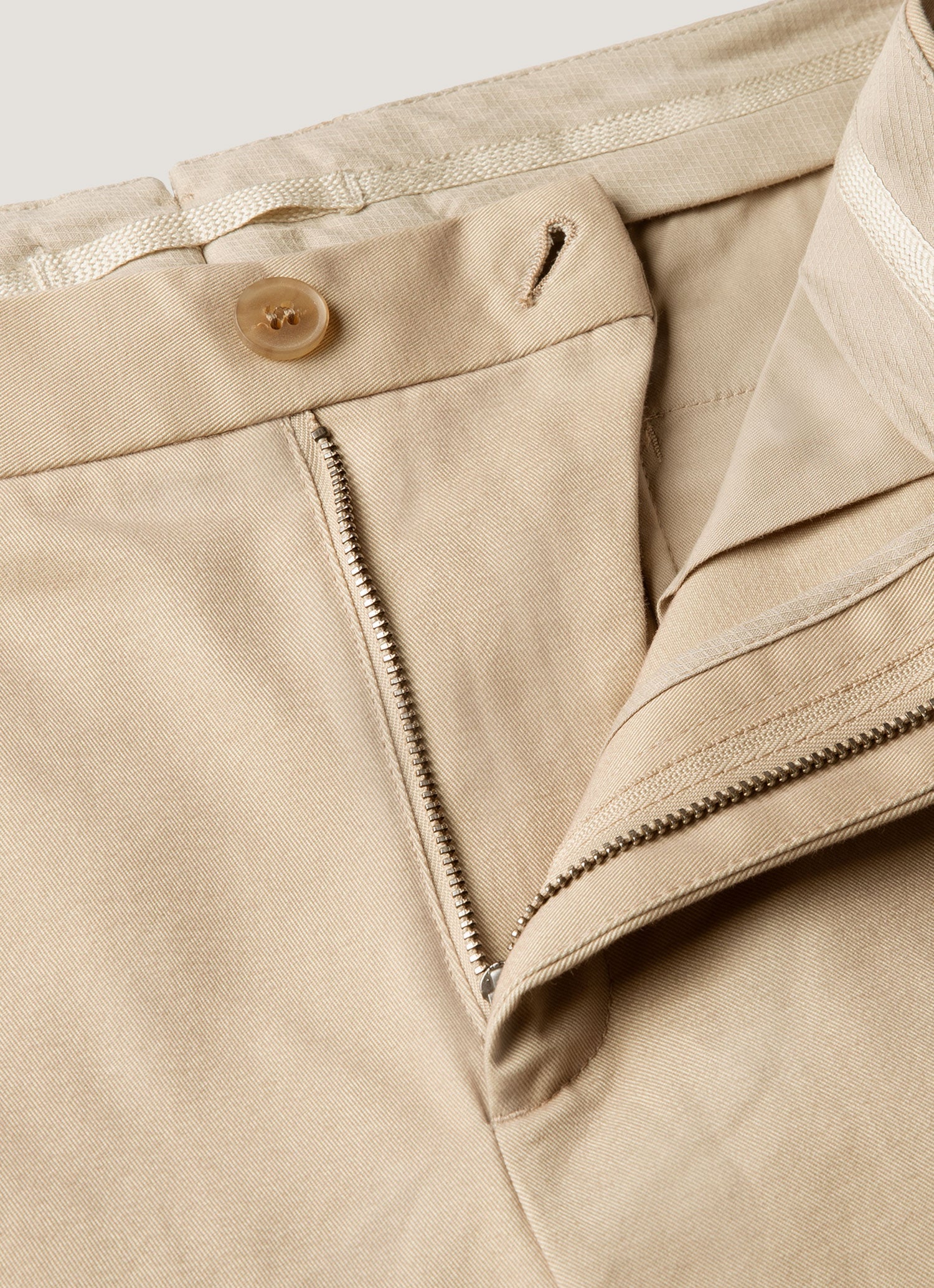 Men's Cotton Drill Trouser in Light Stone