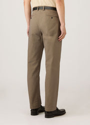 Men's Cotton Drill Trouser in Dark Stone